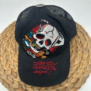 ED HARDY By Christian Audigier Vintage Trucker Hat Snapback